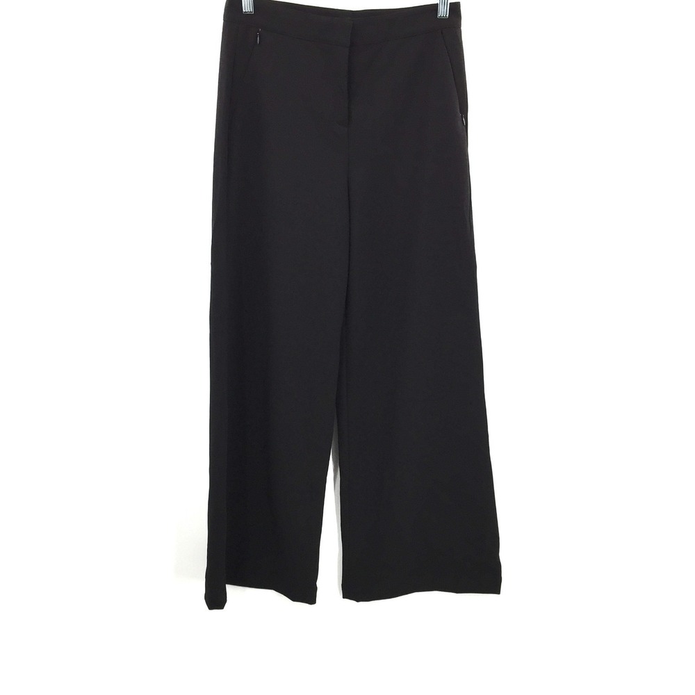 Worth New York NY high rise wide leg Trouser Pants black corpcore quiet luxury 4